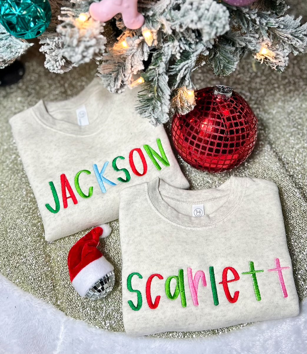 Festive Name Toddler Sweatshirt