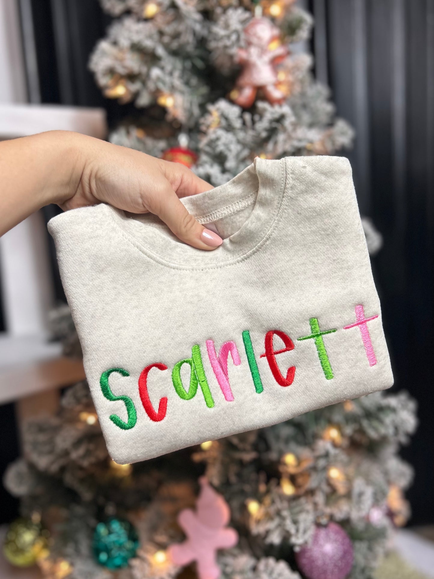 Festive Name Toddler Sweatshirt