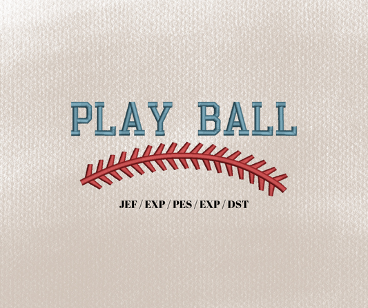 Play Ball Embroidery Design